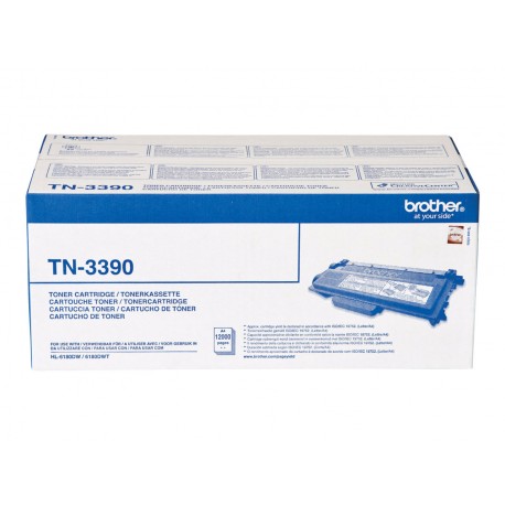 Toner noir BROTHER 12000 pages TN-3390 Toner noir BROTHER 12000 pages TN-3390