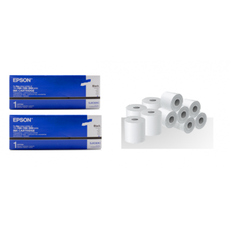 PACK 2 cartouches EPSON TM-J7500 + 10 Bob. Offertes