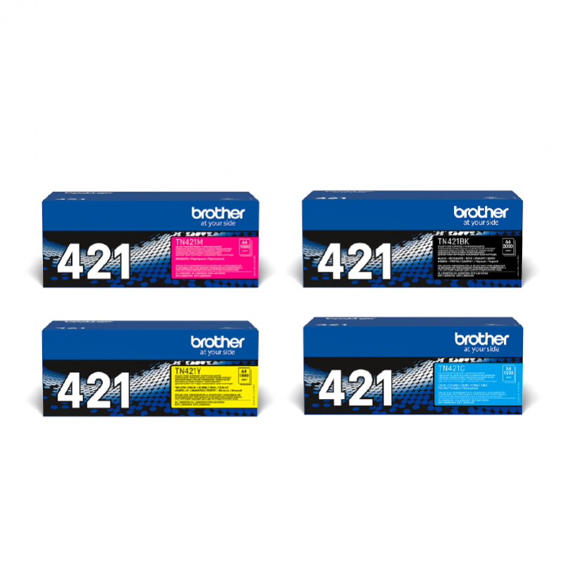 PACK 4 Toners couleur BROTHER TN-421, BK, C, M, Y