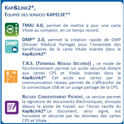 Lecteur Sesam Vitale KAP&LINK 2 - Homologué GIE SESAM-Vitale