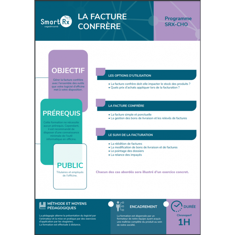 FORMATION La Facture Confrère - SRX CHO