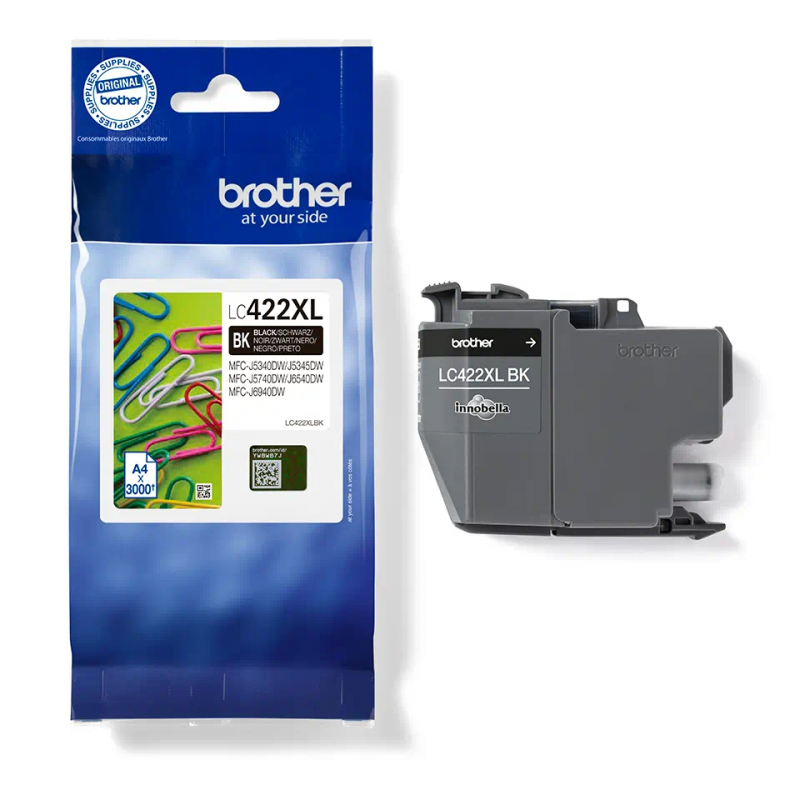 Cartouche d'encre Noire BROTHER MFC-J5345 LC422XLBK jet d'encre