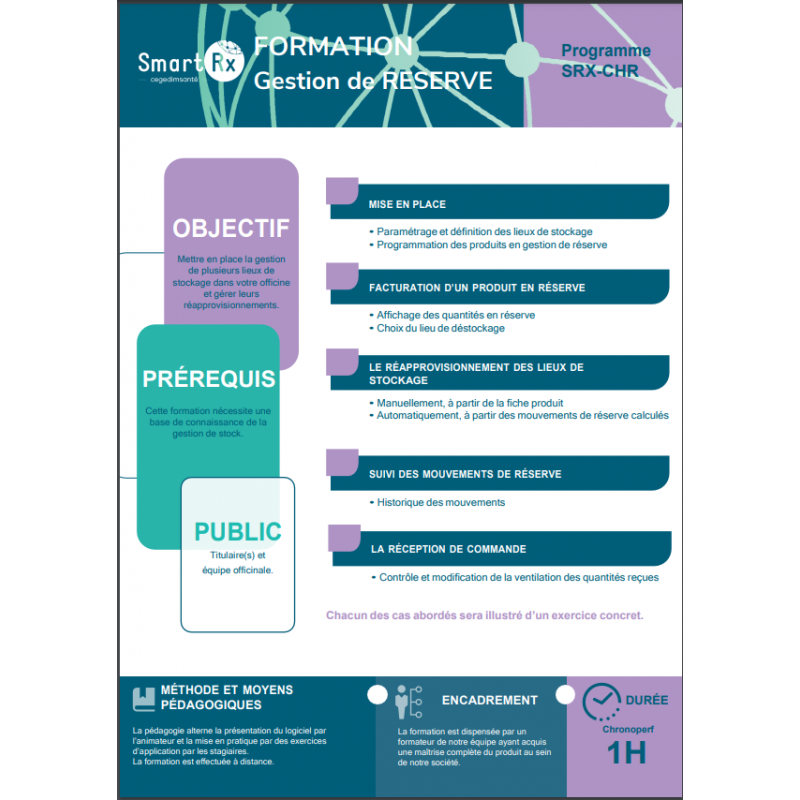 FORMATION La Gestion de la Réserve - SRX CHR