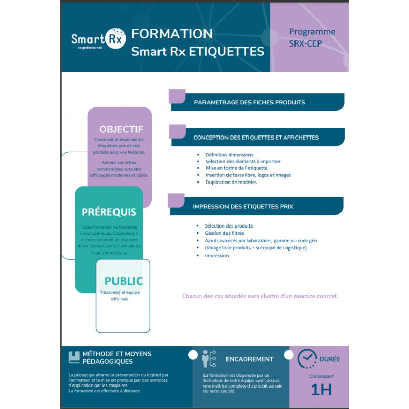 FORMATION Smart-Rx Etiquettes - SRX CEP