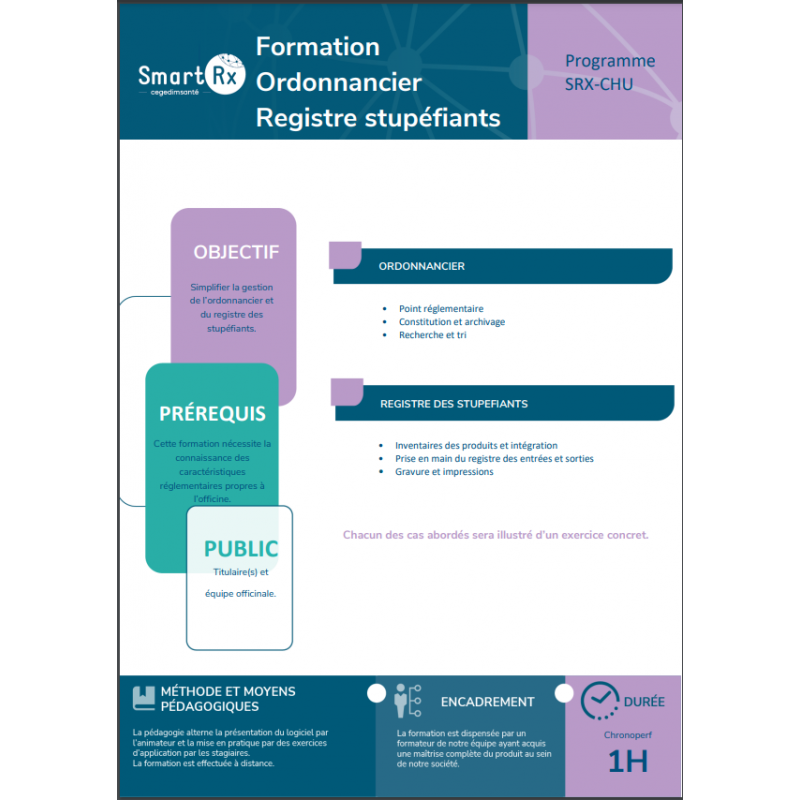 FORMATION L'Ordonnancier et le Registre des Stupéfiants - SRX CHU