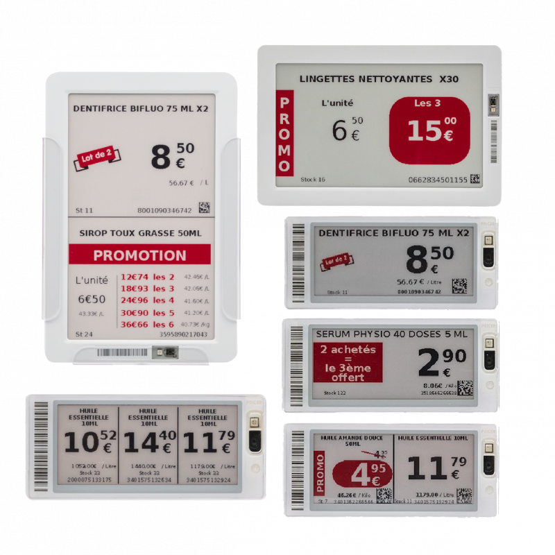 Smart Rx Tag : Étiquettes Electroniques EPAPER HD couleur
