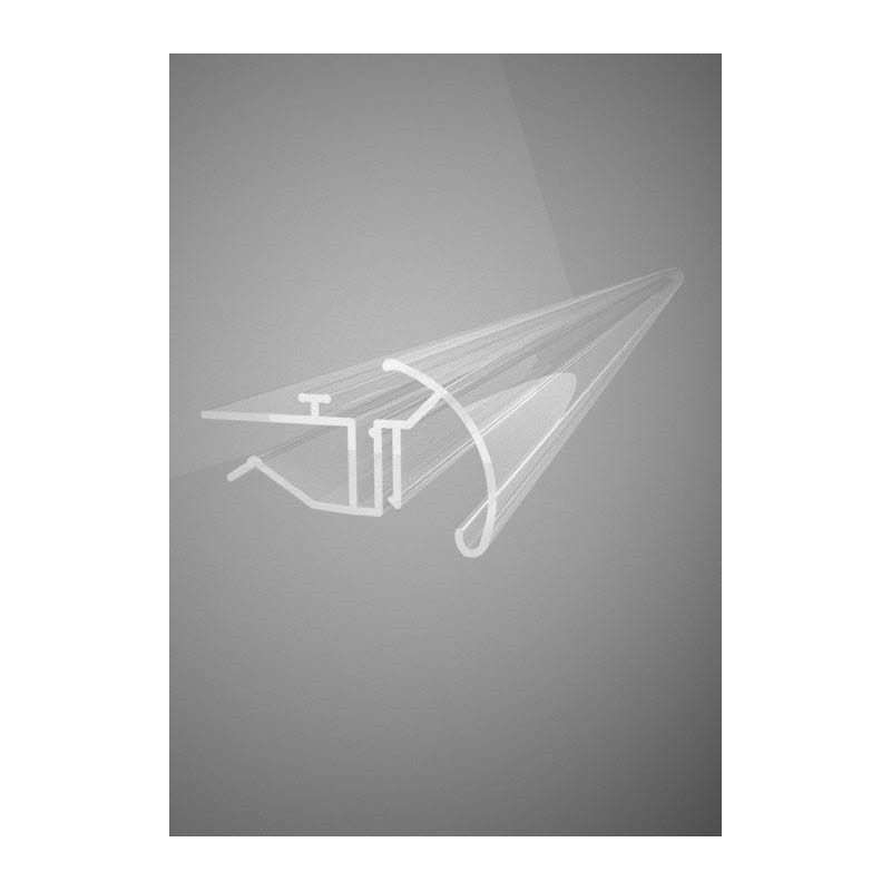 Rail transparent pour tablette en verre 7 à 10 mm, long 80 cm  X 50