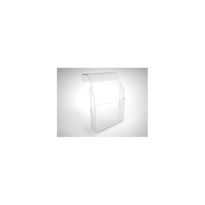 Porte brochure de rayon fixation rail