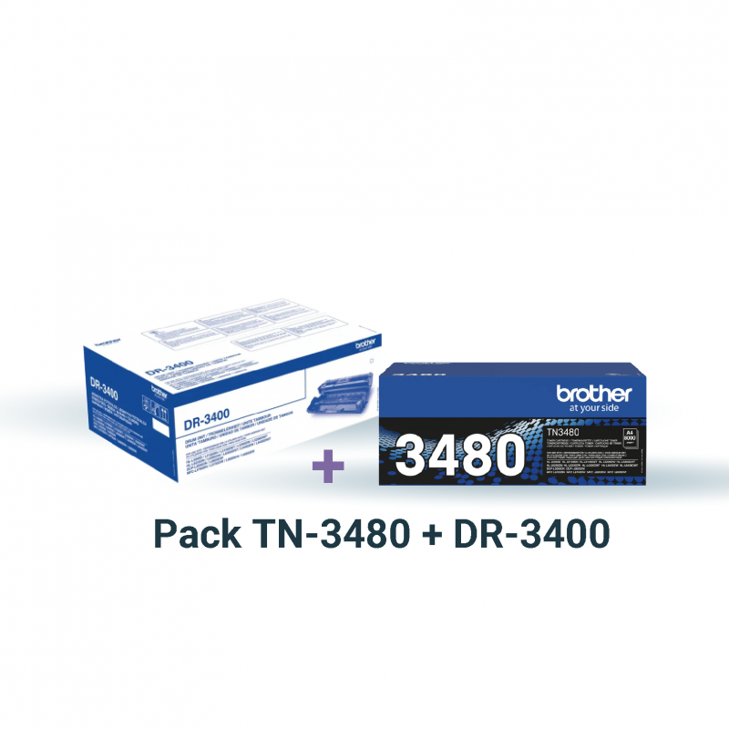 Pack Toner BROTHER TN-3480 + Tambour BROTHER DR-3400