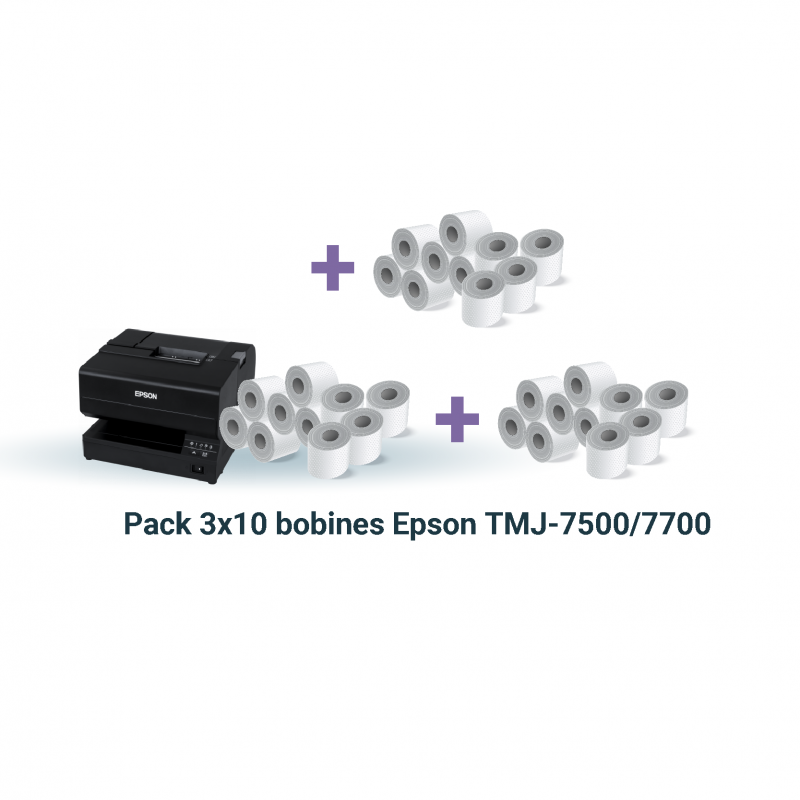 PACK 3X 10 bobines pour EPSON TM-J7500/7700