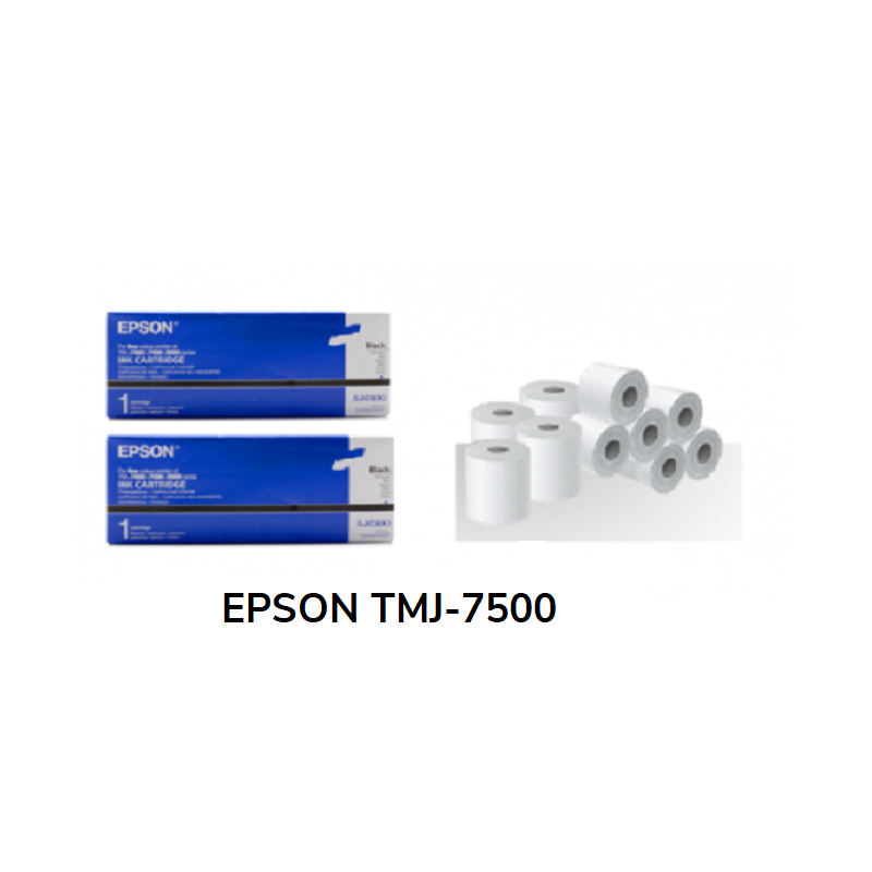 PACK 2 cartouches EPSON TM-J7500 + 10 Bob. Offertes