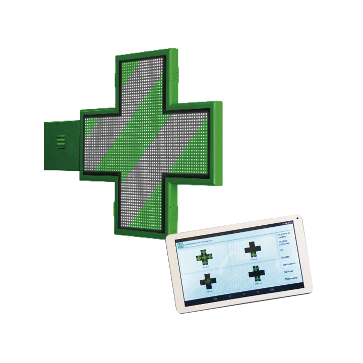 Croix ARTEMIS - Croix pharmacie LED bicolore