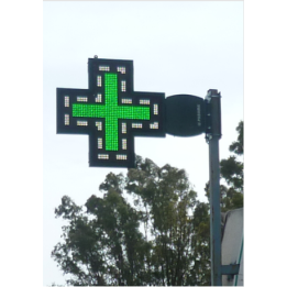 Platine de clamage fixation croix pharmacie mât