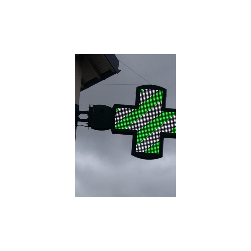 Support d’angle mural croix pharmacie LS Pharma