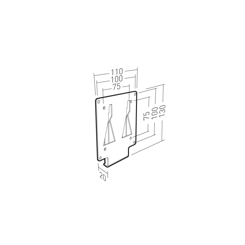 APPLIK 2430 – Support mural fixe pour écran