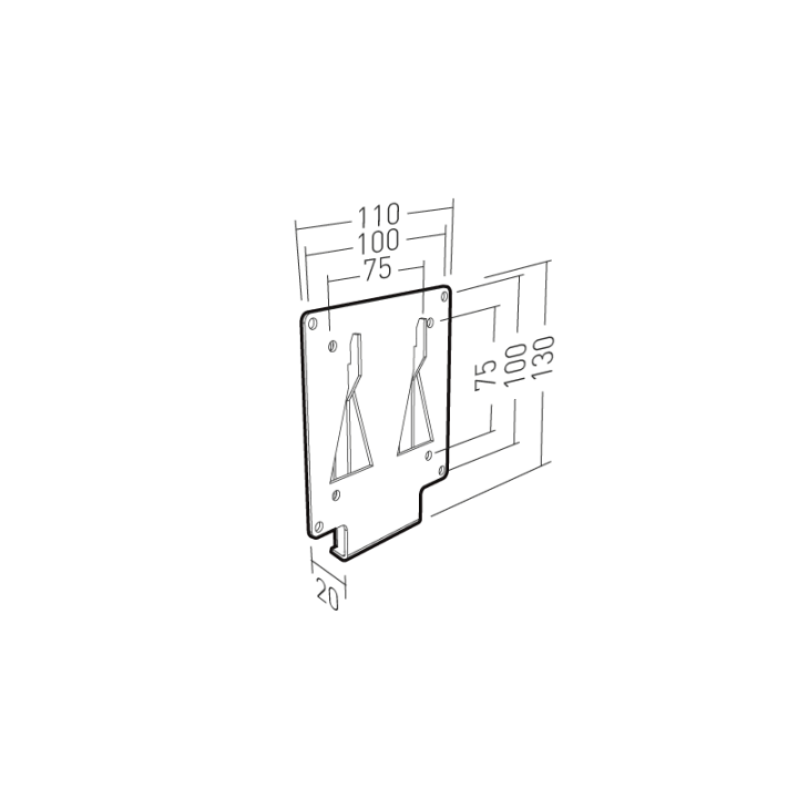 APPLIK 2430 – Support mural fixe pour écran