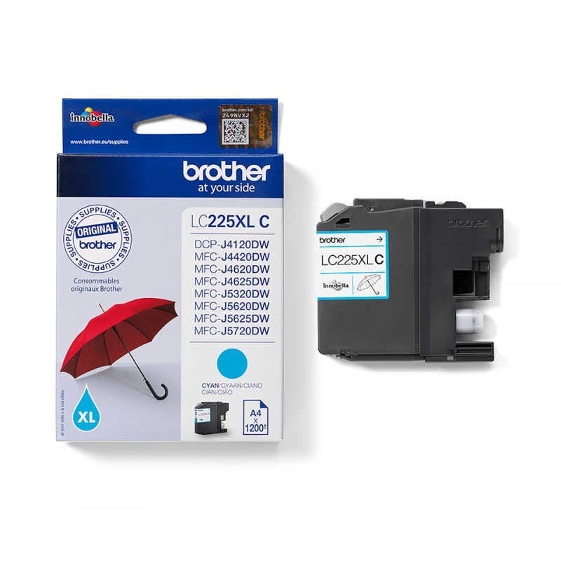 BROTHER LC225XLC - Cartouche cyan 1200 pages