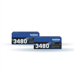 BROTHER TN-3480 - Pack 2 toners noirs 8 000 pages