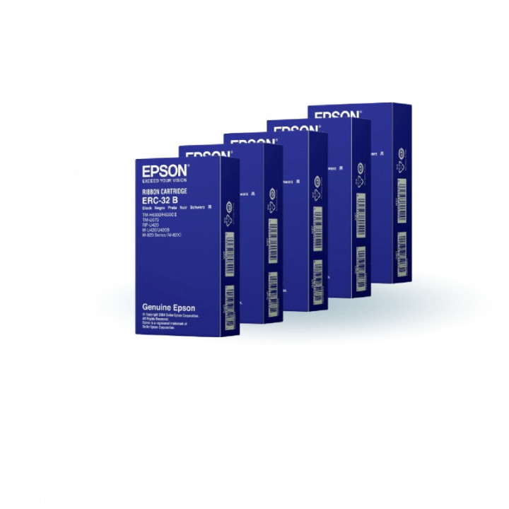 EPSON ERC-32B - Pack 5 Rubans encreurs noirs pour EPSON TM-H6000