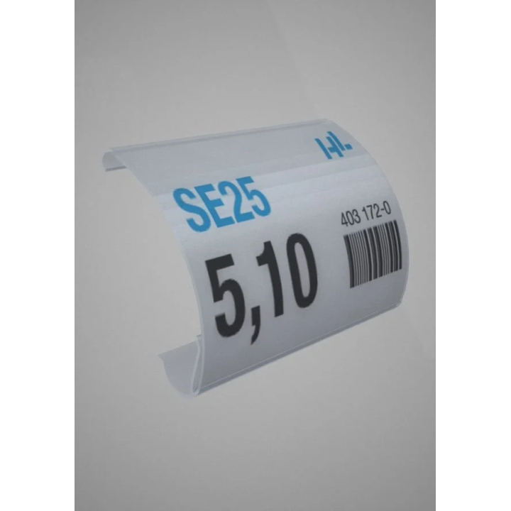 HL DISPLAY - Porte-étiquette individuel papier fixation rail - SE