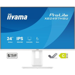 iiyama ProLite XB2497HSU-W1 : Moniteur Ergonomique Blanc pour Pharmacies et Cabinets