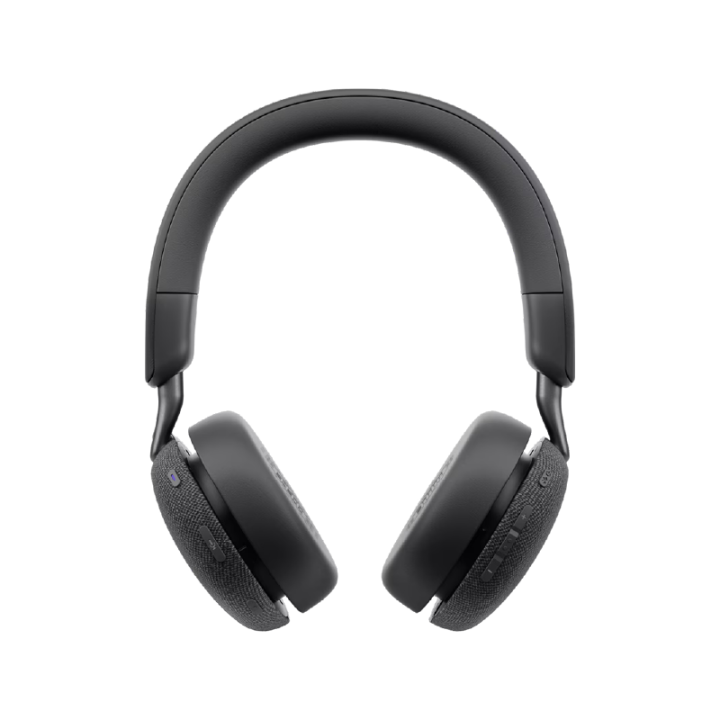 Casque sans fil Dell WL5024 noir vue de face avec coussinets en tissu