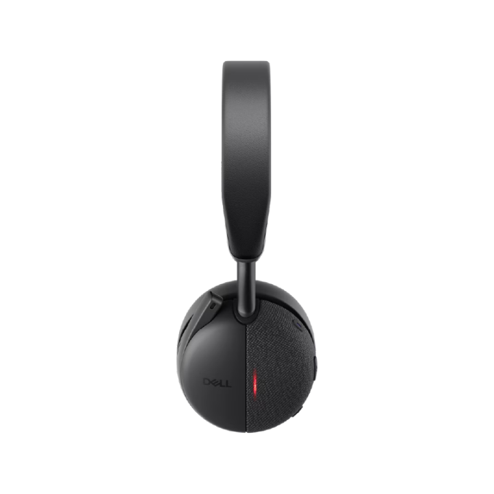 Casque sans fil Dell WL5024 vu de profil gauche avec voyant LED rouge