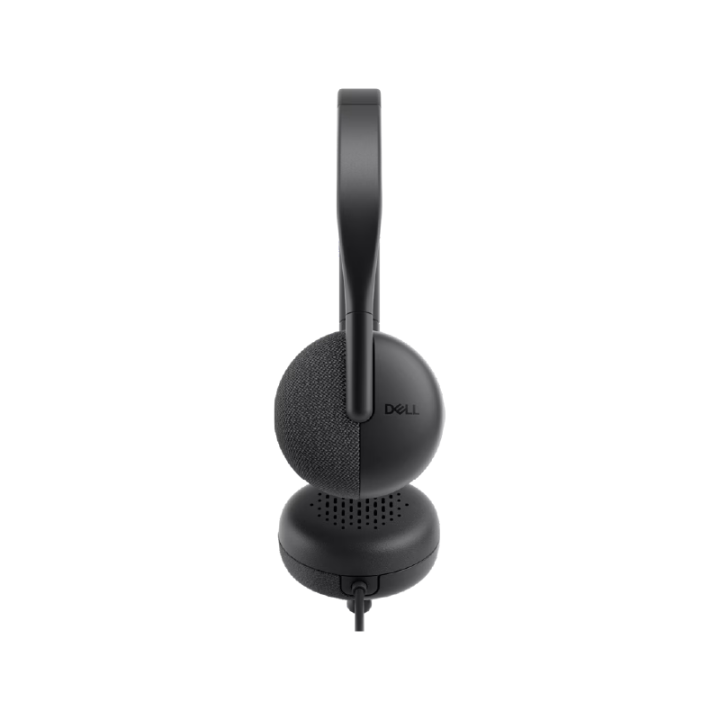 Casque filaire Dell Pro WH3024 vu de profil avec micro-boom et voyant LED rouge