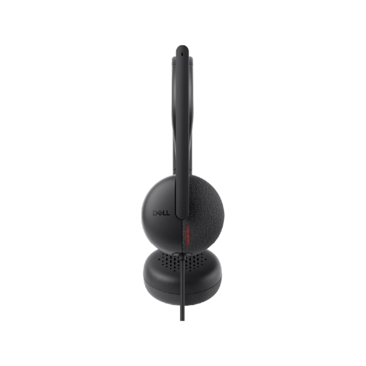 Casque filaire Dell Pro WH3024 vu de profil avec coussinets en tissu