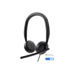 Casque filaire Dell Pro WH3024 avec micro-boom déployé, certifié Microsoft Teams et Zoom