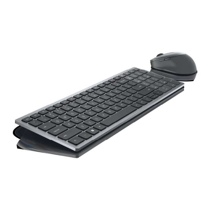 Pack clavier et souris sans fil Dell KM7120W vue de trois quarts