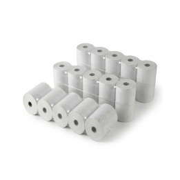 Lot de 15 rouleaux de papier thermique conditionnés sous film plastique