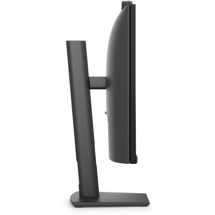 Vue de profil du moniteur Dell Pro P2426HEB illustrant la finesse de l'écran et l'inclinaison ergonomique du pied réglable