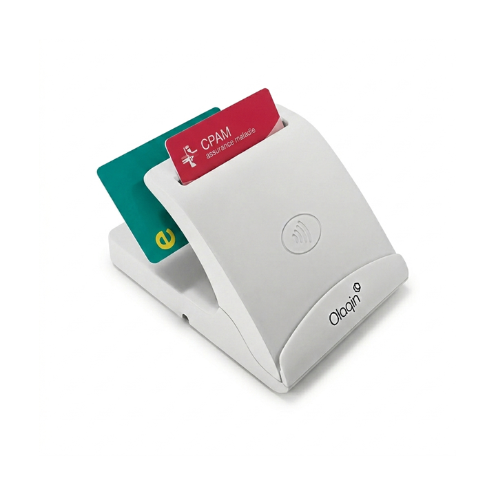 Lecteur SESAM Vitale - SET-2 Contactless avec une carte Vitale et une carte CPS