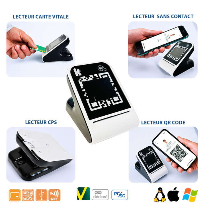 KAPELSE – Lecteur de cartes et QR code multiservices – KAP-4CV