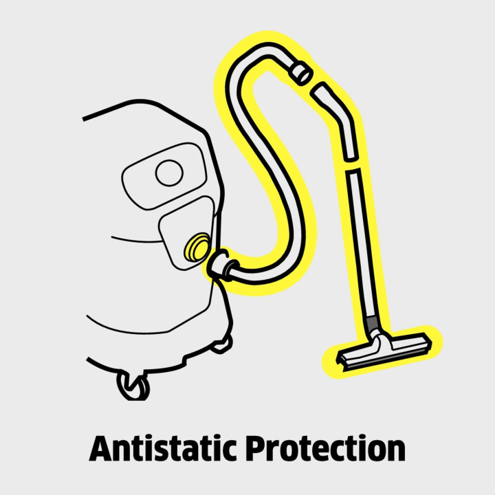 croquis du système d'aspiration antistatique de l'aspirateur NT 30/1 Ap Te H