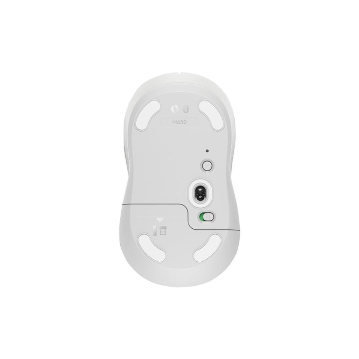 vue du dessous de la souris Logitech Signature M650