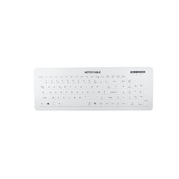 vue du dessus du clavier Very Cool Flat blanc