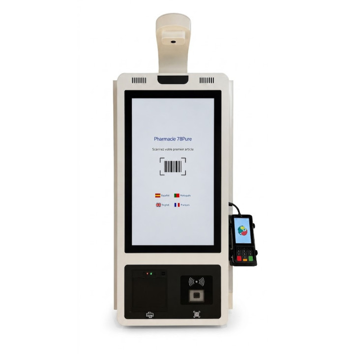 Borne d’encaissement autonome Pharmacie DocaKiosk