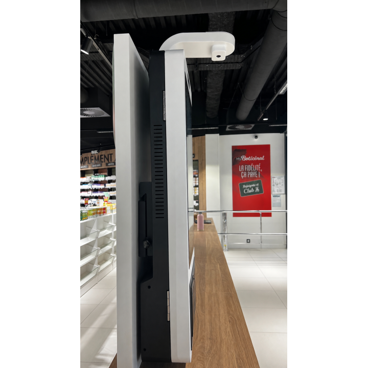 vue du profil gauche de la borne DocaKiosk