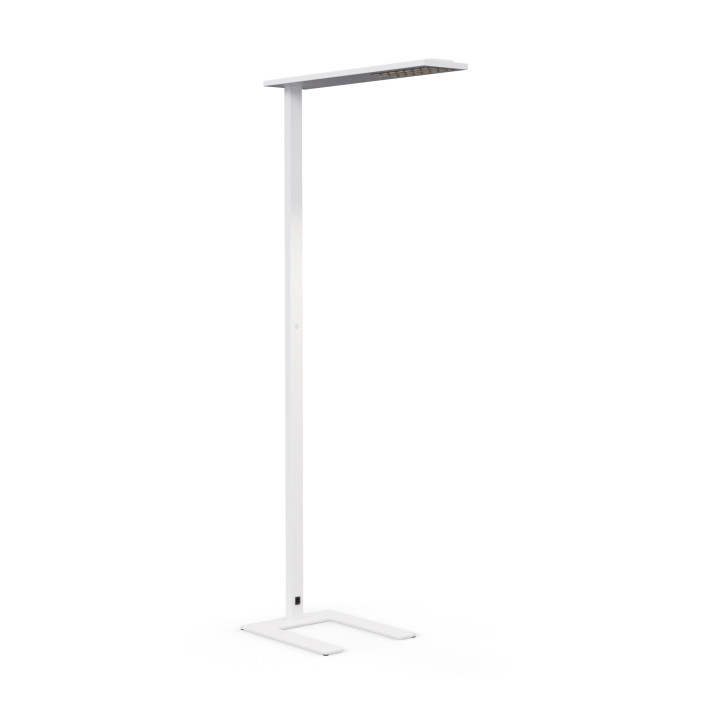 vue du lampadaire NEO blanc de 3/4 profil gauche