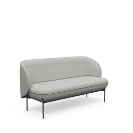 vue de 3/4 de l'assise 2 places MARGOT gris clair