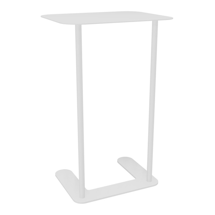 gros plan sur la table d'appoint ZELIE blanche