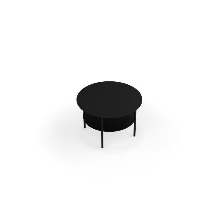 vue de haut de la table basse ZELIE double plateau noire