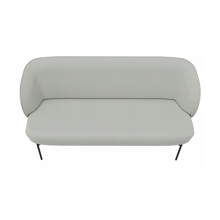 vue de face de l'assise 2 places MARGOT gris clair