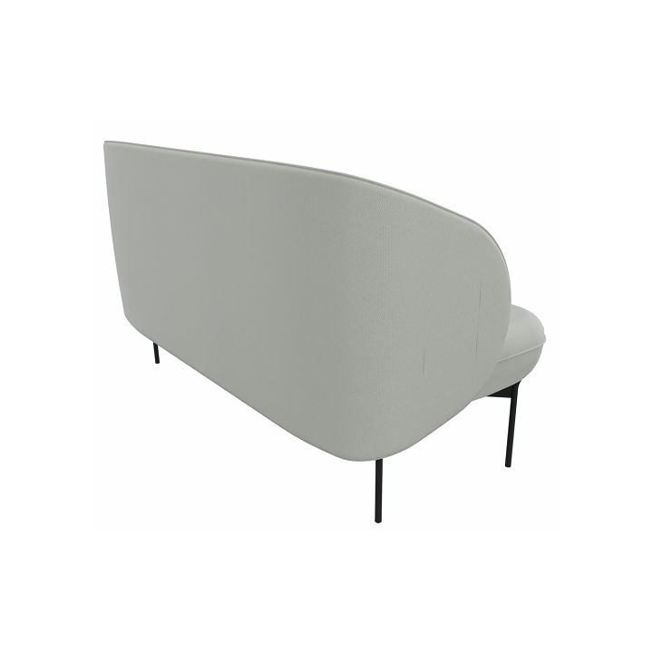 vue de 3/4 dos de l'assise 2 places MARGOT gris clair