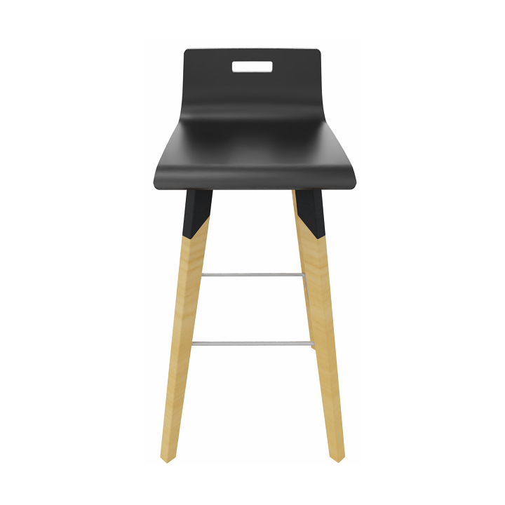 vue de face du tabouret EVASION noir