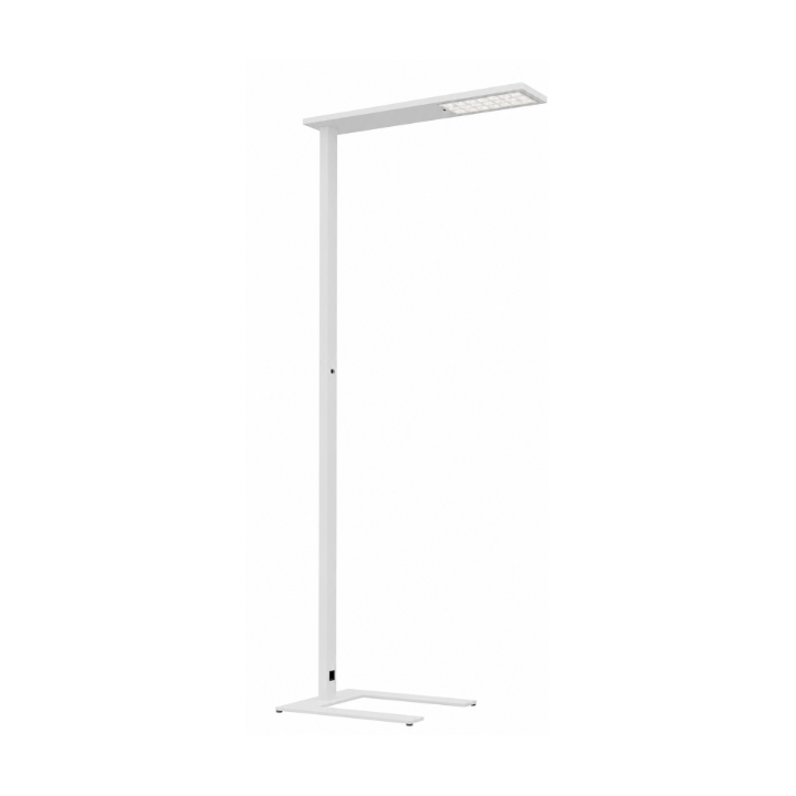 vue du lampadaire NEO blanc de 3/4 bas
