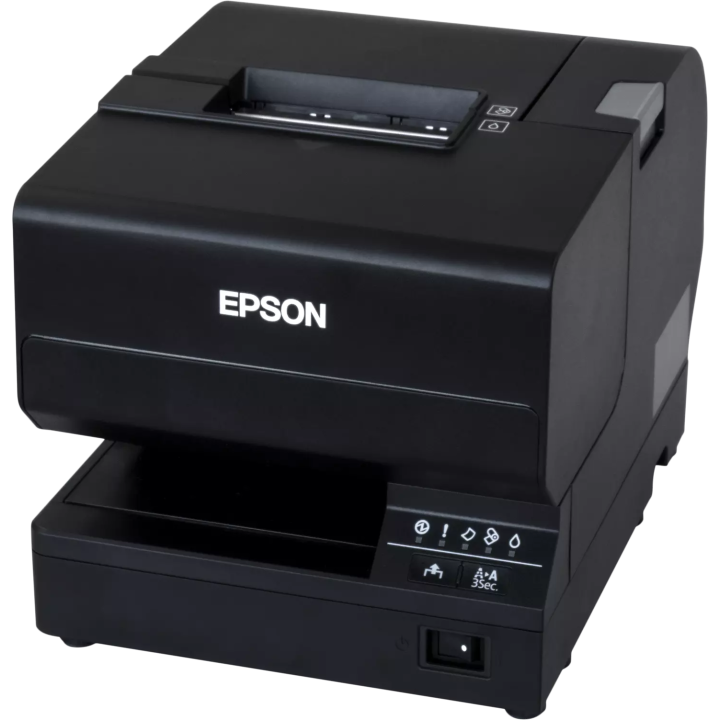 vue de l'imprimante Epson TM-J7200 de  3/4 profil droit