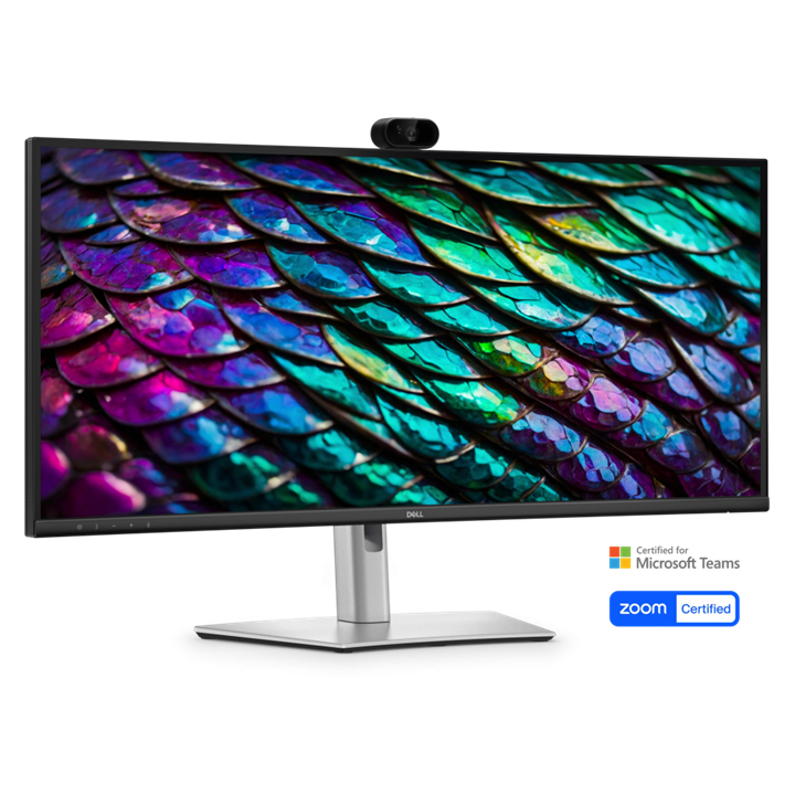 Vue de l'écran de visioconférence 34 pouces - DELL Pro P3426WEB